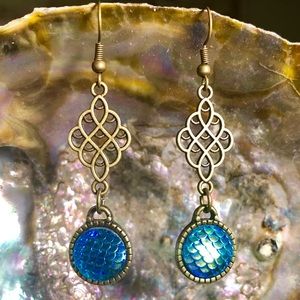 Mermaid scale earrings